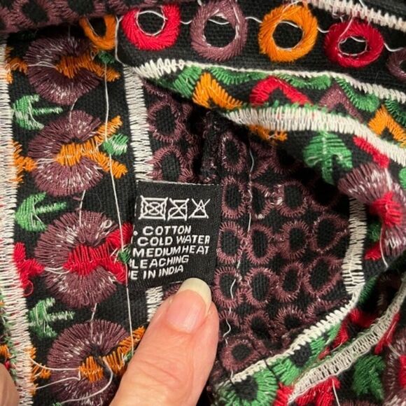 Anthropologie Tolani Michelle Black Mirrored Skirt Women's Size Medium - Picture 10 of 13